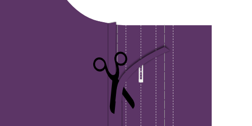 Trim back seam allowance