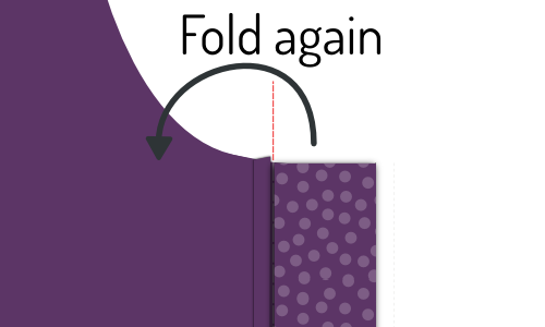 Fold the buttonhole placket again