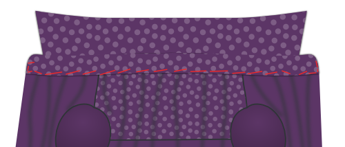 Baste collar in place