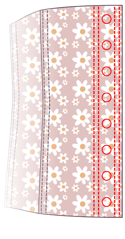 Grommet strip and second channel